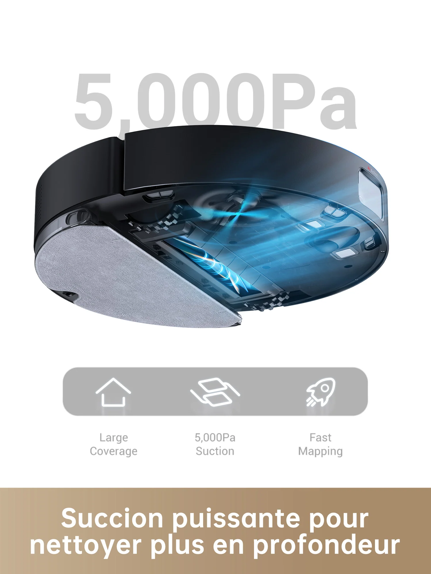 Dreame D10s Pro robot aspirateur avec fonction d'essuyage - Image 3